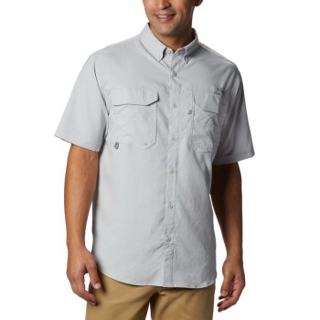 Columbia PFG Blood and Guts III Short Sleeve Woven, Camisa Grises Para Hombre | 876051-FLW